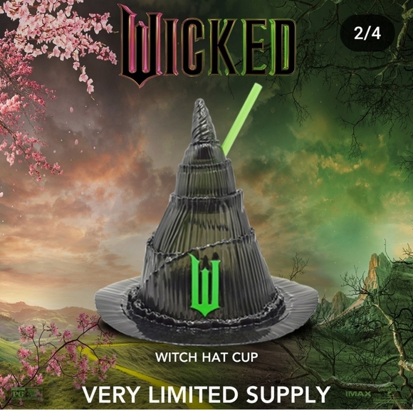 Wicked Movie Elphaba Hat Cup with Straw - Picture 2 of 6